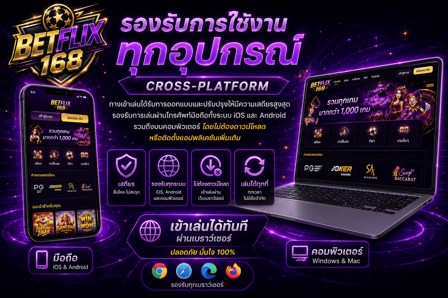 รองรับการใช้งานทุกอุปกรณ์